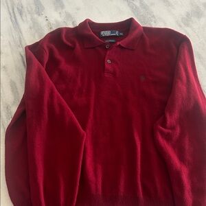 Polo by Ralph Lauren Red Long Sleeve Polo Shirt